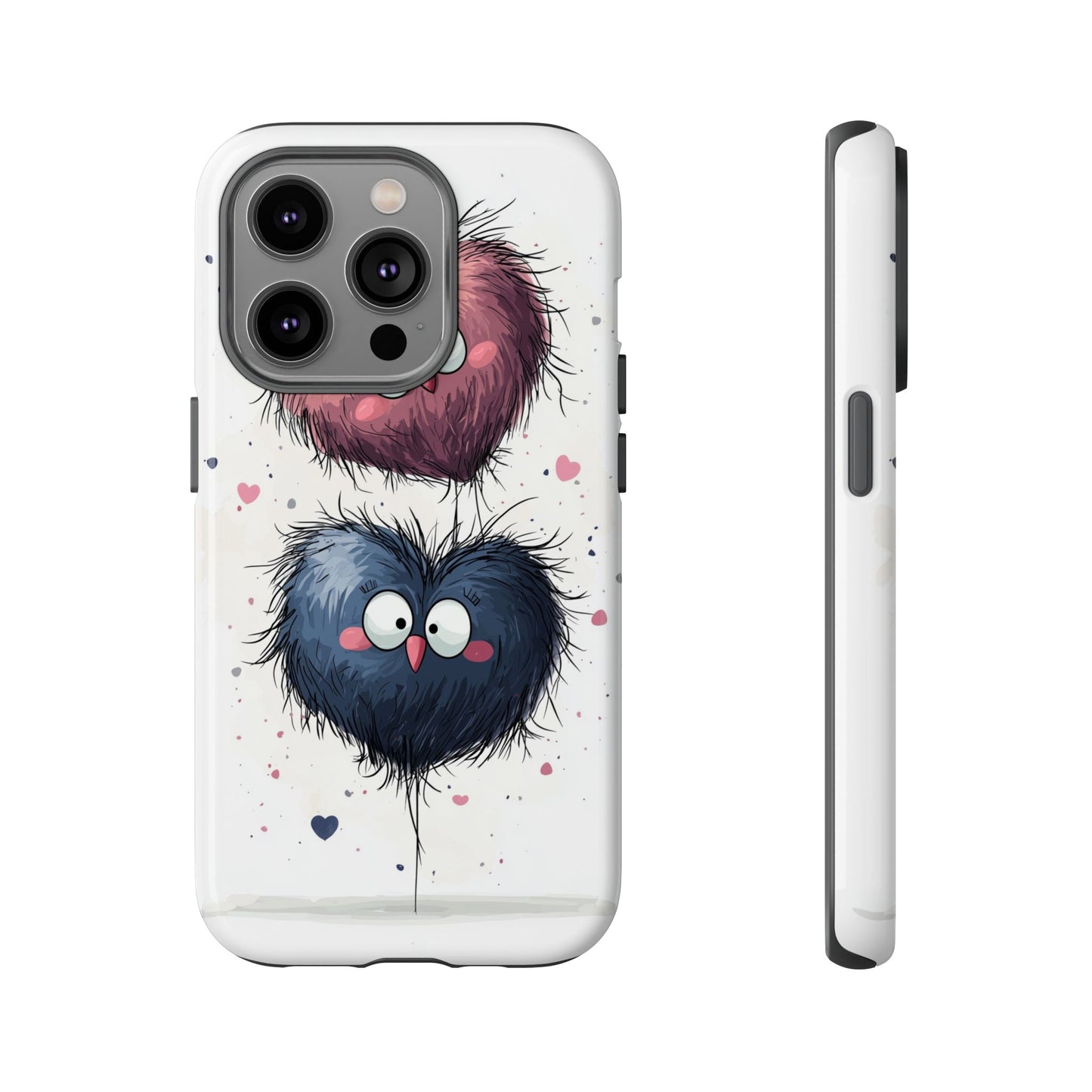 Fluffy Love Duo - Cute Anime Phone Case for iPhone, Samsung, Google Pixel