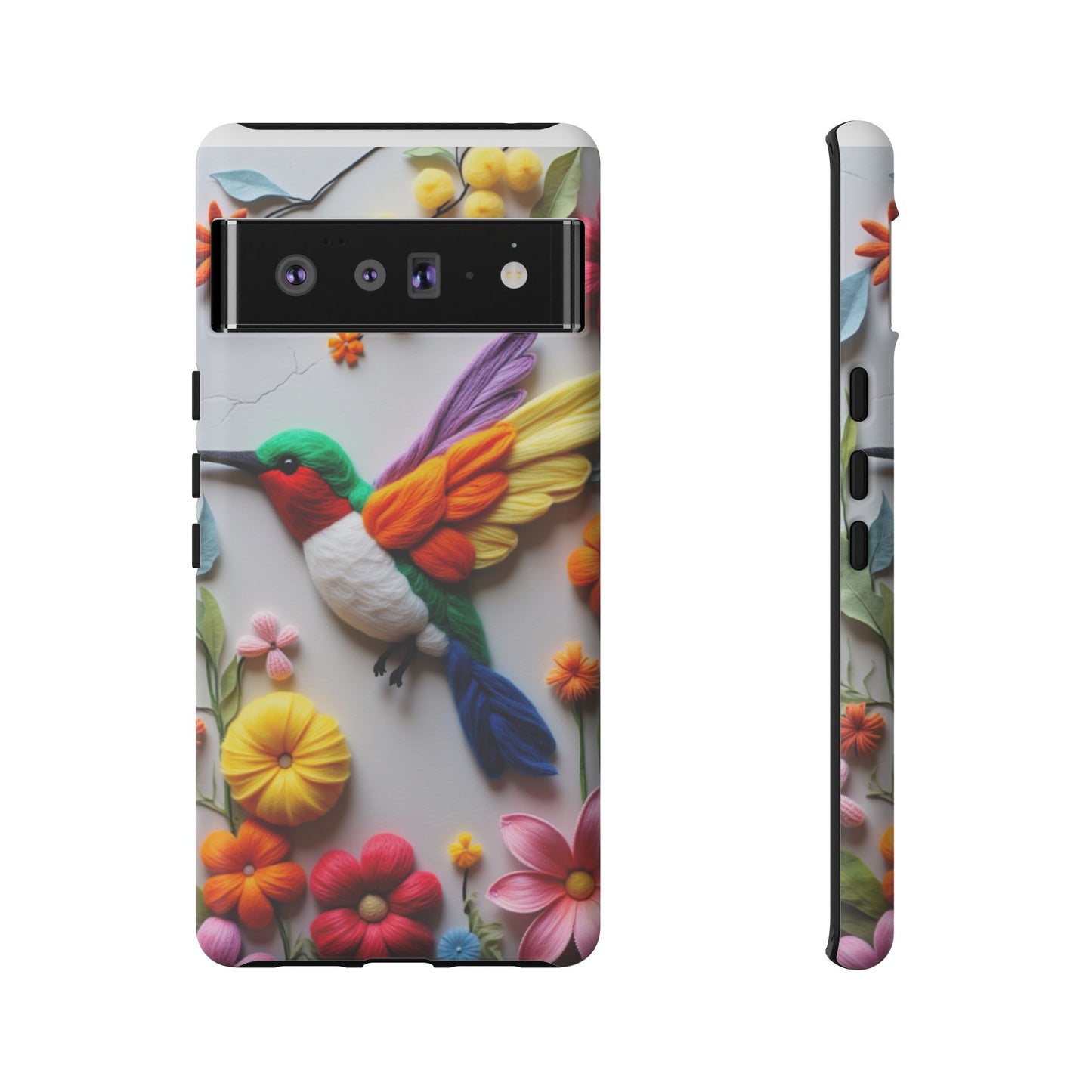 Elegant Hummingbird with Floral Mosaic Design | Nature's Artistic Vibes | iPhone 16 Pro
