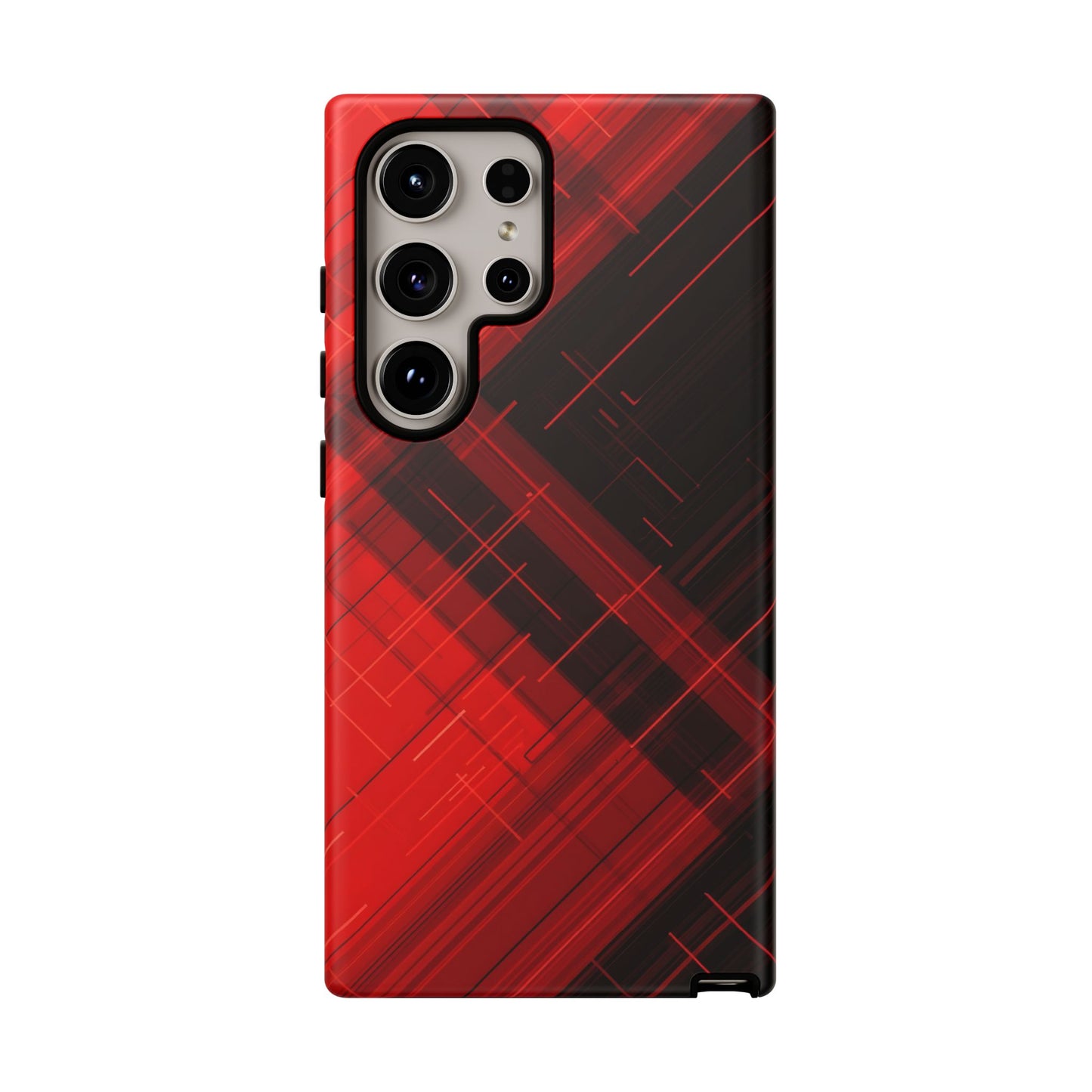 Abstract Red and Black Geometric Pattern
