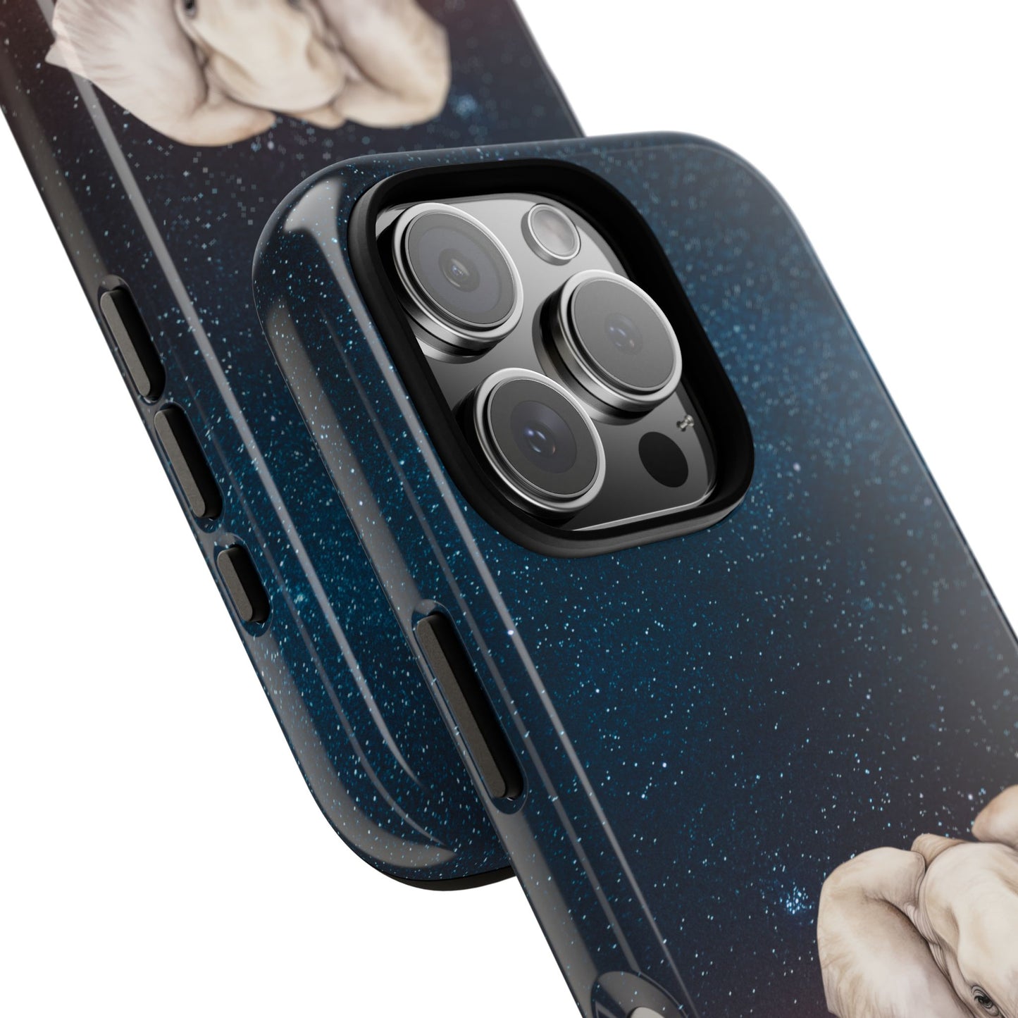 Starry Safari Elephant Family Mobile Cover – Cosmic Wildlife Aesthetic
