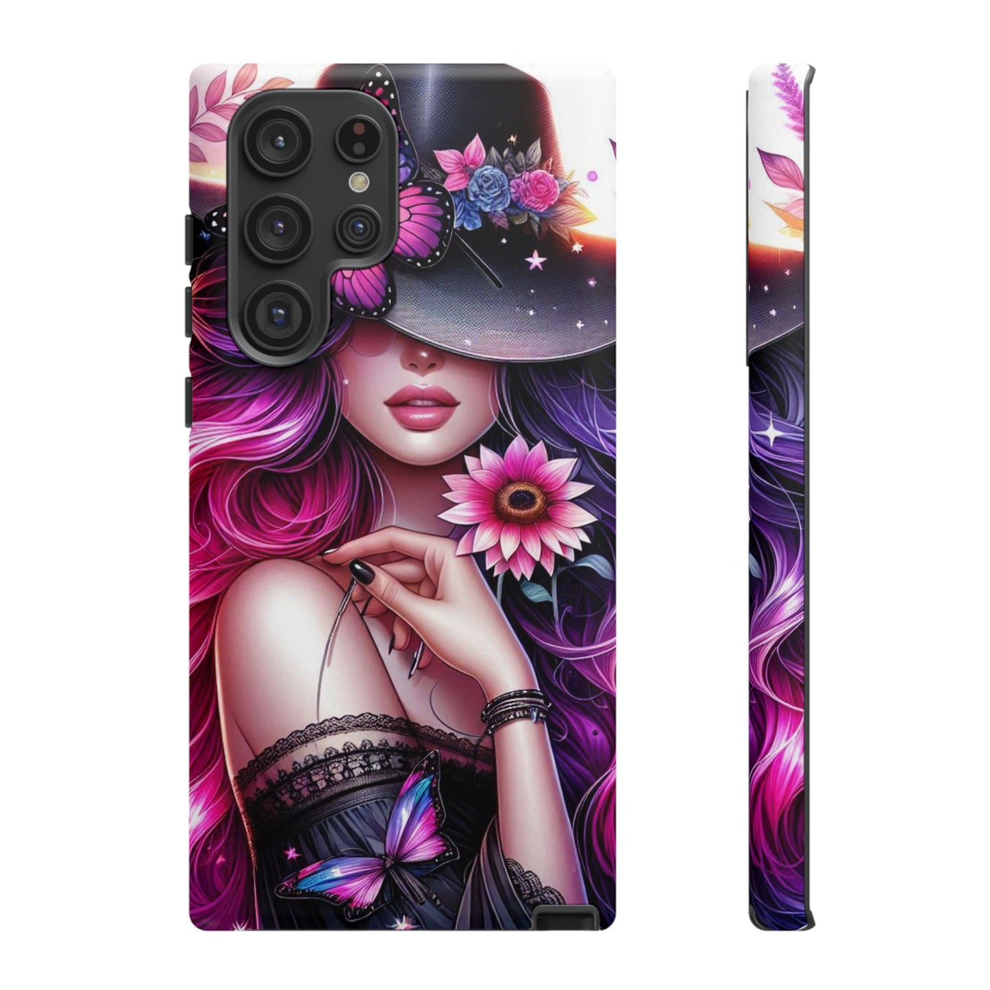 Celestial Charm – Cosmic Cowgirl & Butterfly Magic Mobile Cover