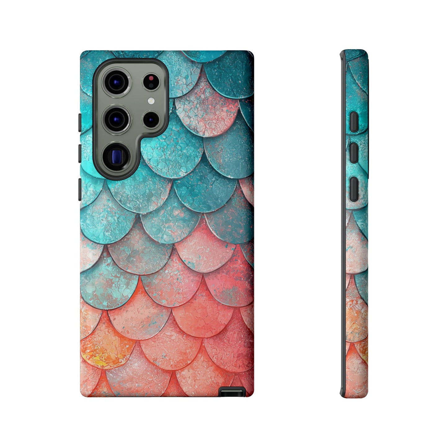 Serene Waves – Colorful Fish Scale Phone Case for iPhone, Pixel & Samsung