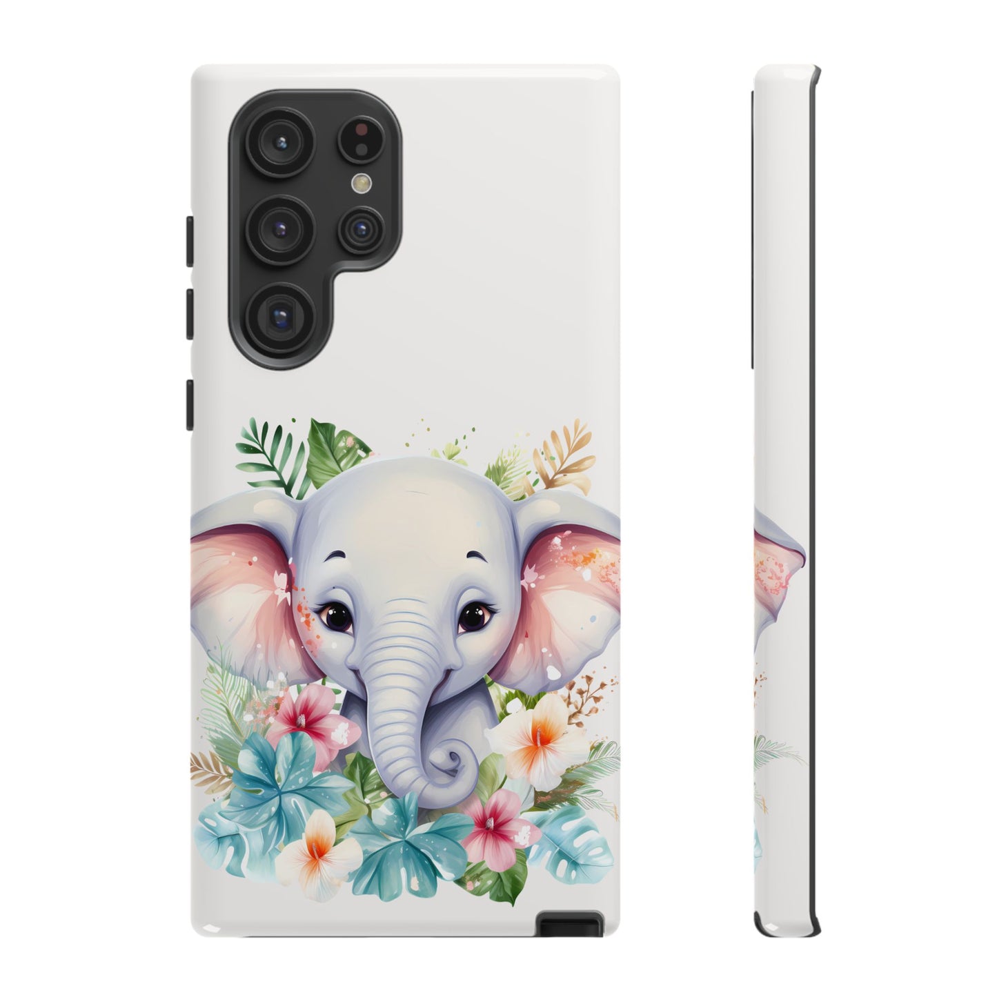 Adorable Baby Elephant Mobile Cover – Floral Fantasy Art