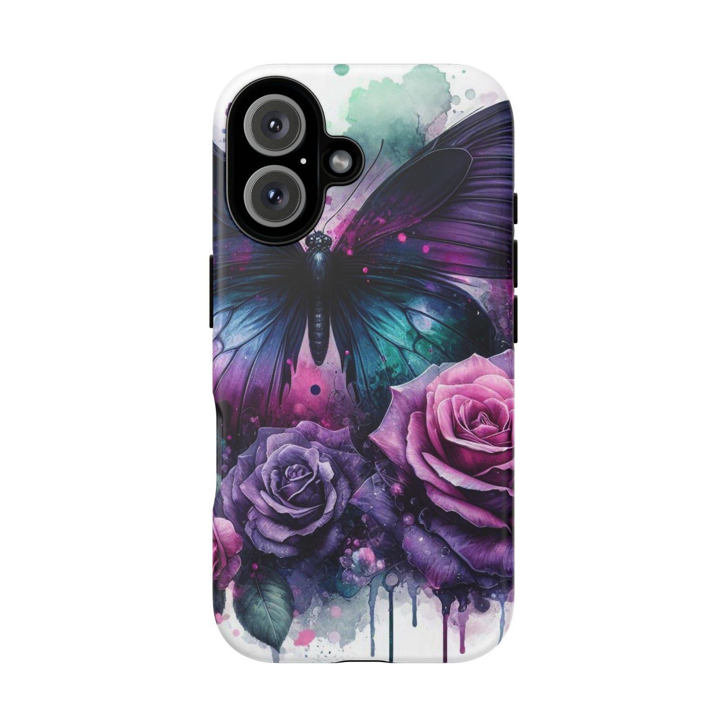 Mystic Bloom – Vibrant Butterfly & Rose Art Mobile Cover