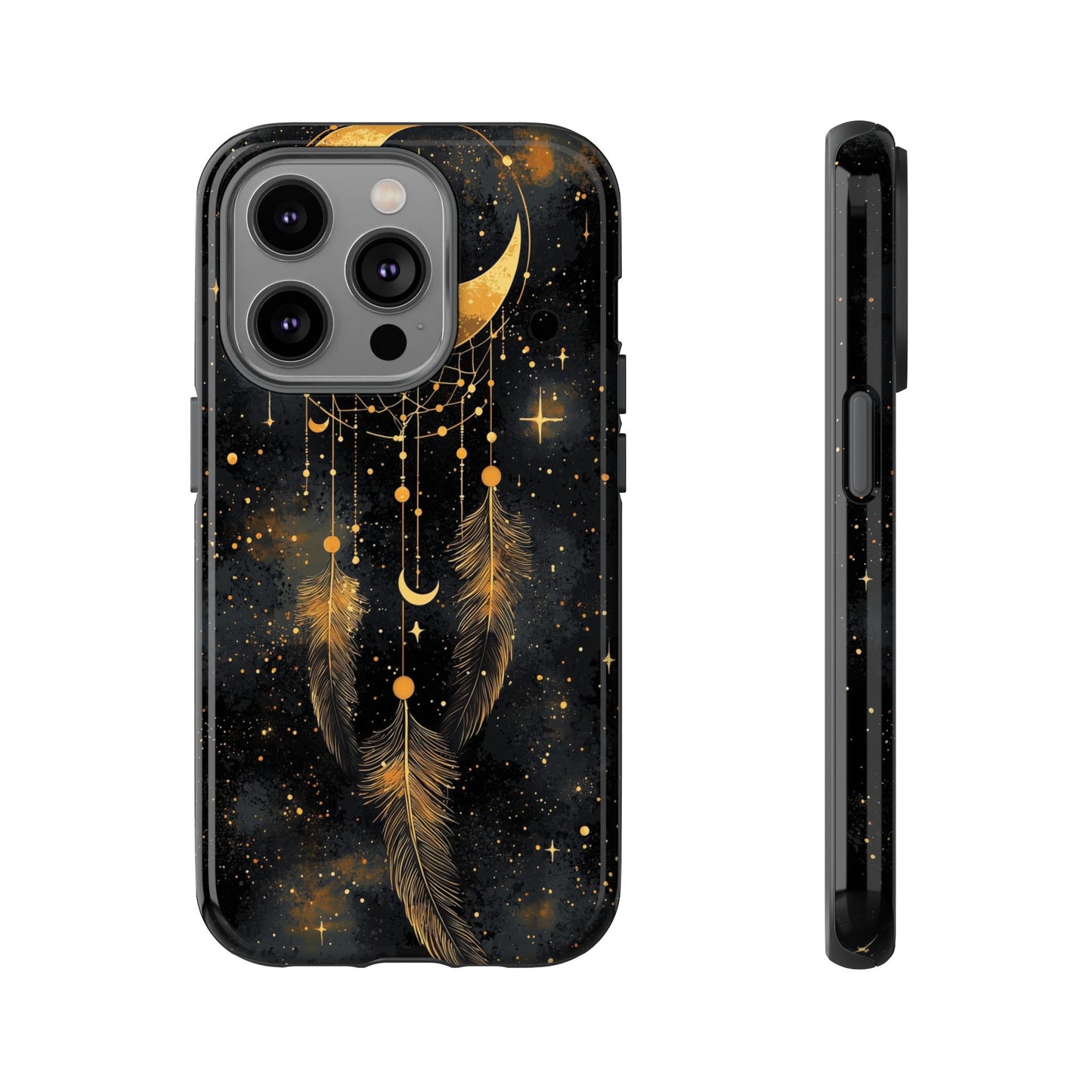 Golden Moon Boho Dreamcatcher Phone Case for iPhone, Pixel & Samsung