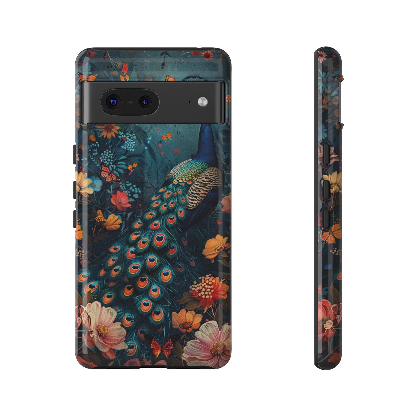 Floral Peacock Birds Phone Case – Cute & Protective Cover for iPhone, Samsung & Google Pixel