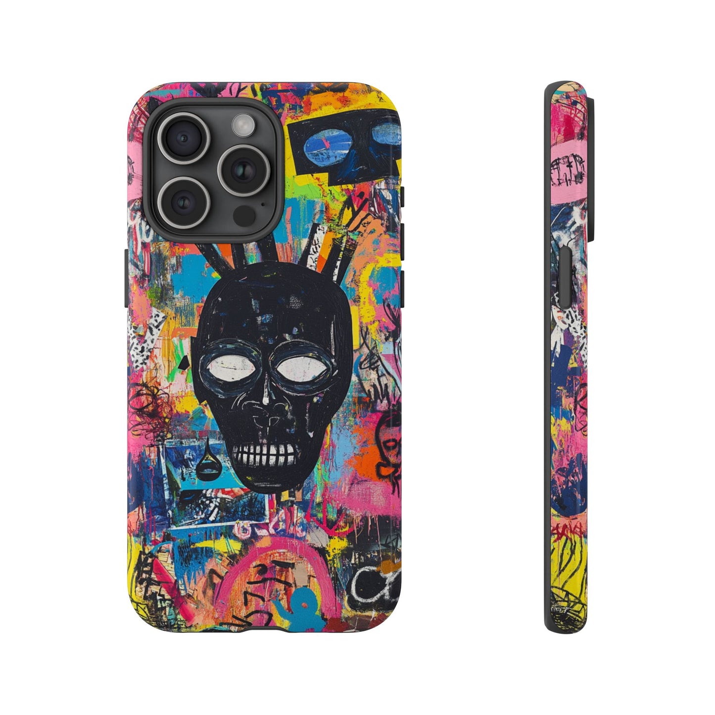 Street Art Phone Case – Basquiat-Inspired Phone Cover– Bold, Graffiti-Inspired Cover - iPhone, Samsung & Google Pixel Cover - Artistic Painting Case, Art Lover Gift