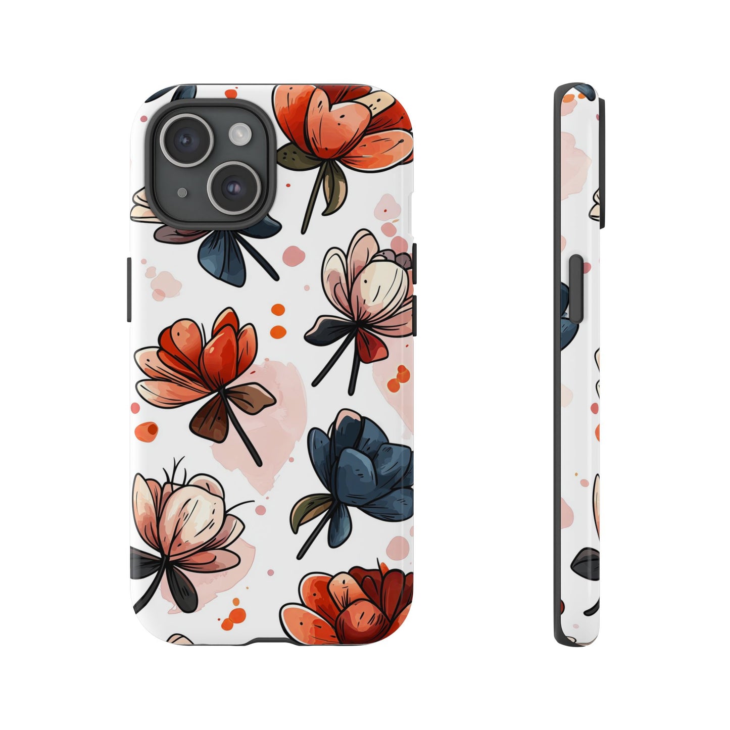 Bold Bloom Watercolor Floral Phone Case for iPhone, Samsung & Google Pixel | Artistic Flower Pattern