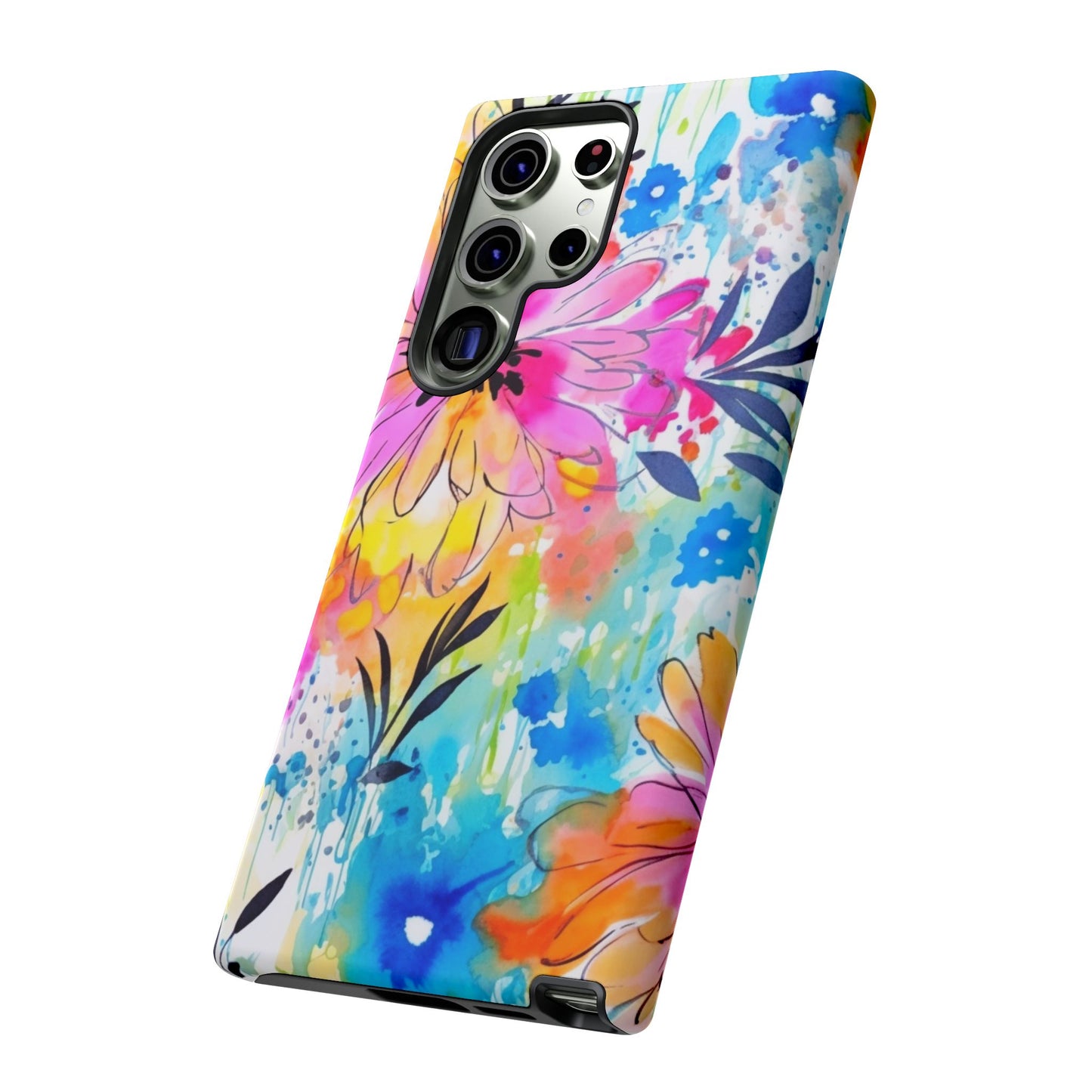 Abstract Watercolor Bloom Phone Case – Expressive & Vibrant