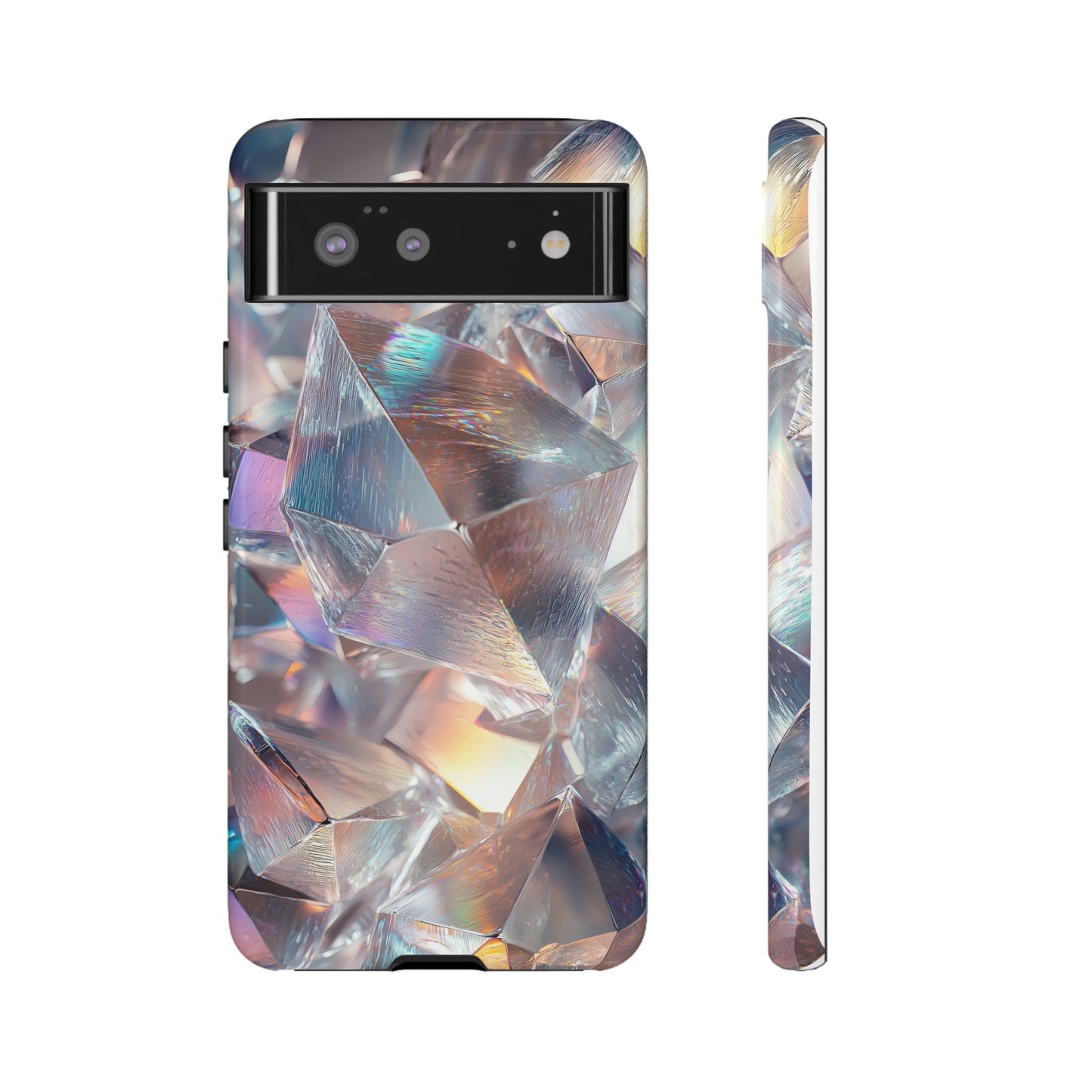 Iridescent Crystal Matching Couple Phone Case – Shimmer & Shine for iPhone, Samsung & Google Pixel