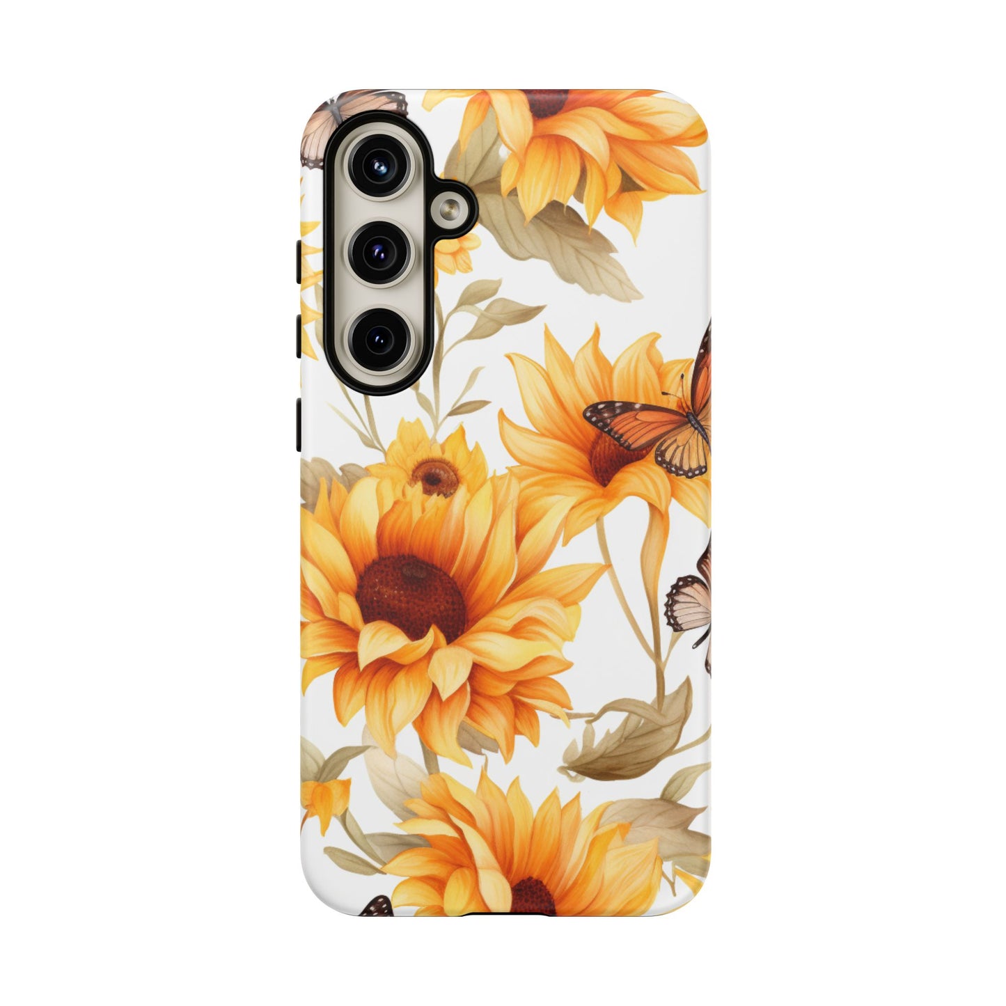 Sunflower & Butterfly Aesthetic Mobile Case – Bright & Nature-Inspired
