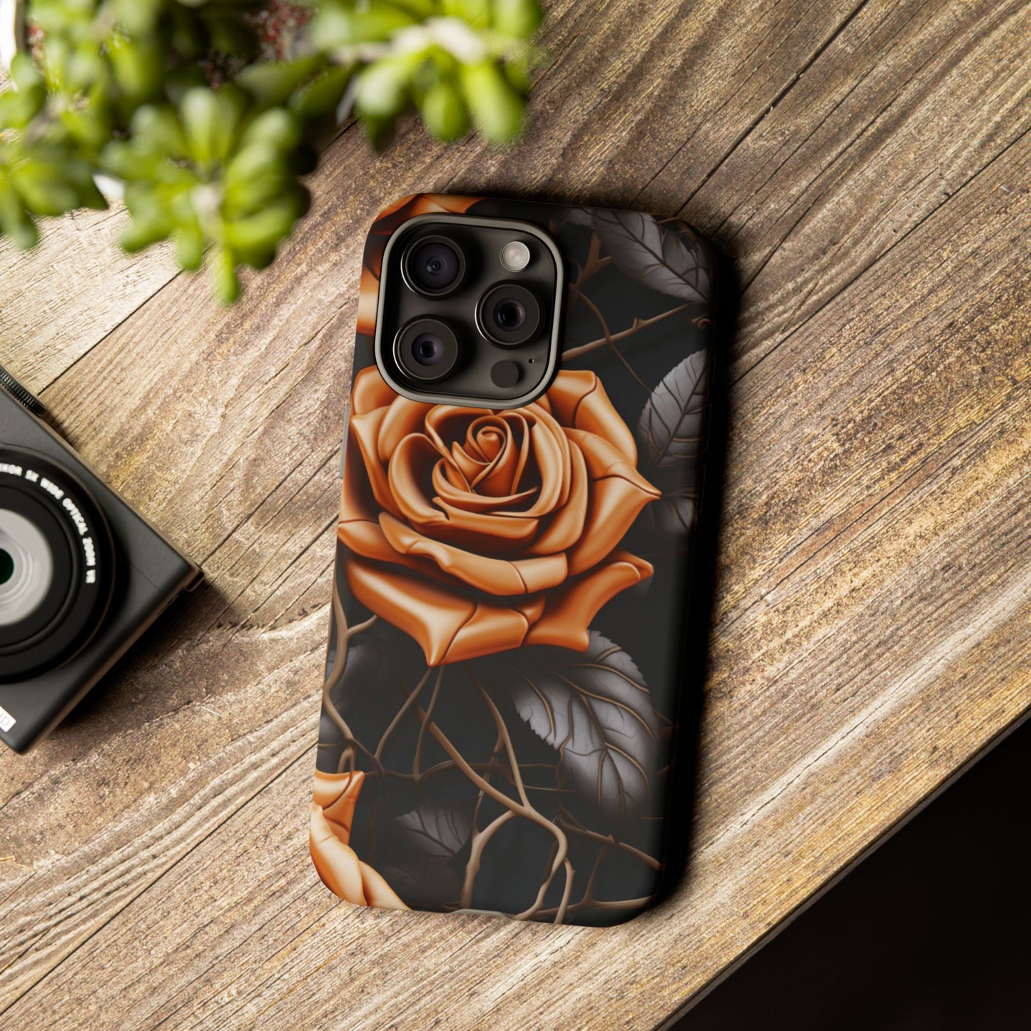Midnight Gold Rose Mobile Case