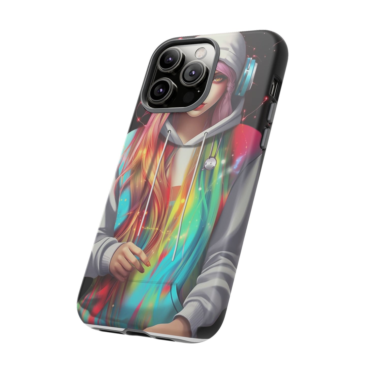 Anime Girl Phone Case - Cute Aesthetic Cover for iPhone, Samsung & Google Pixel, Girly Phone Case, Kawaii Phone Case, Anime Lover Gift