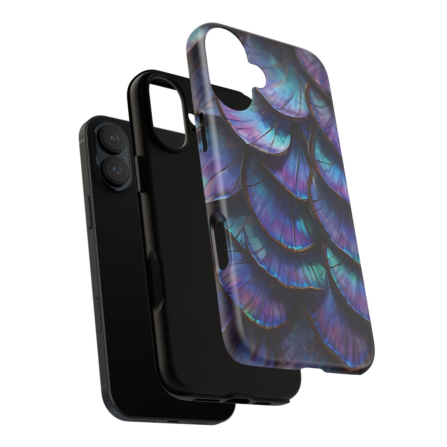 Abstract Macro Shot of Iridescent Butterfly Fish Scales Phone Case Design