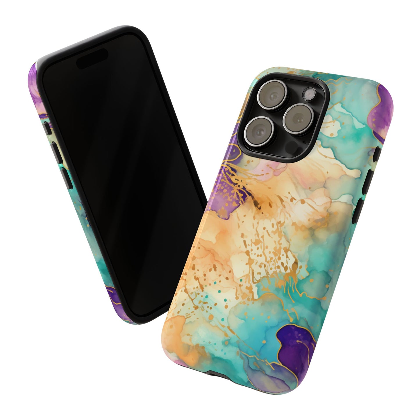 Golden Aura Abstract Watercolor Mobile Case