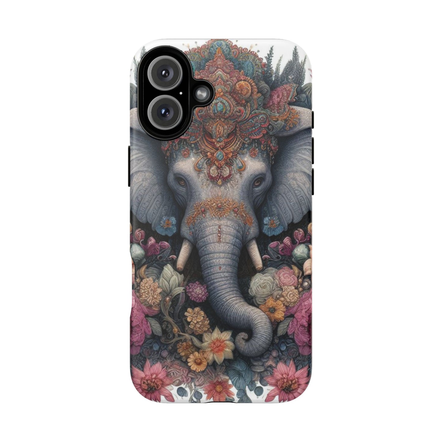 Regal Ornate Elephant Mobile Cover – Majestic Bohemian Art