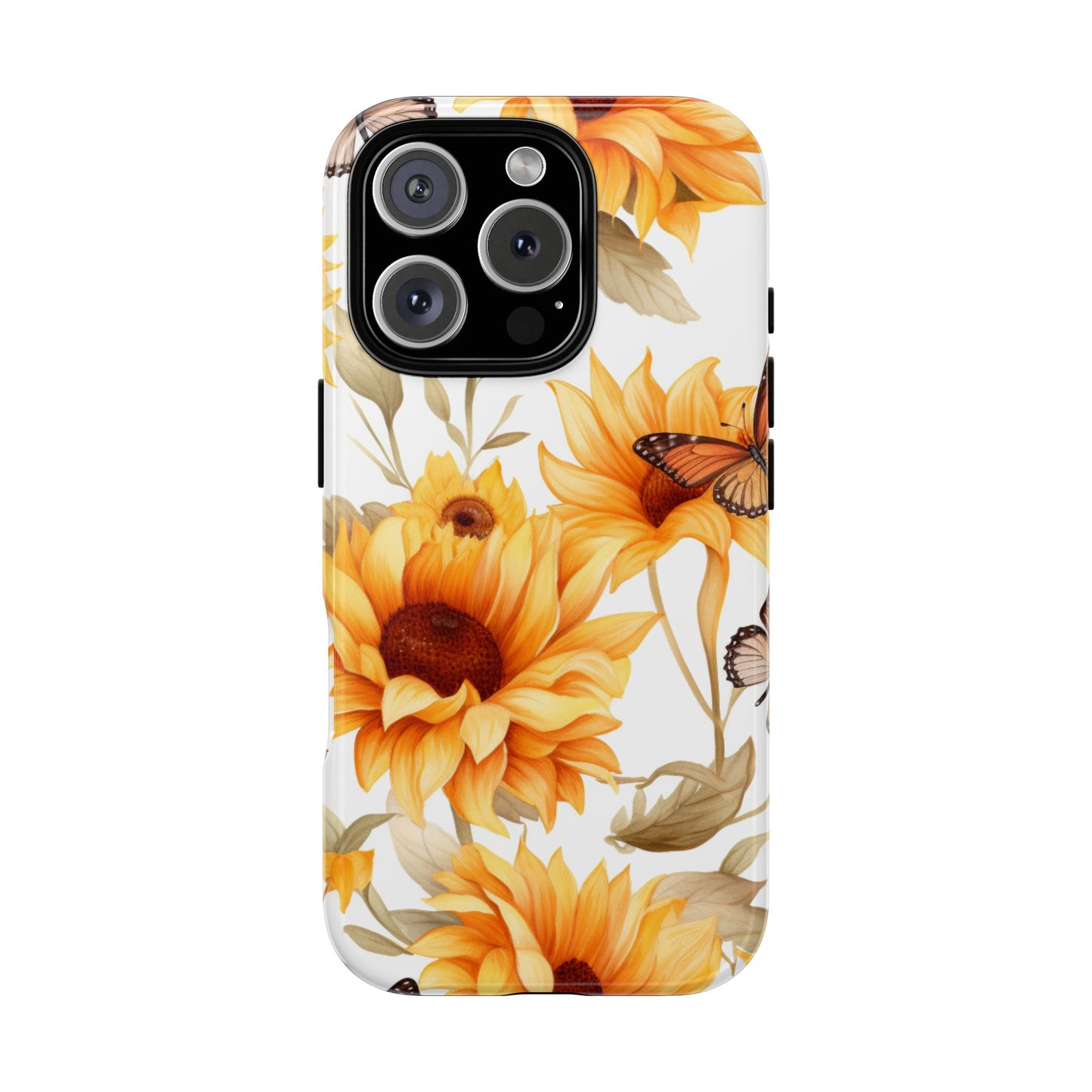 Sunflower & Butterfly Aesthetic Mobile Case – Bright & Nature-Inspired