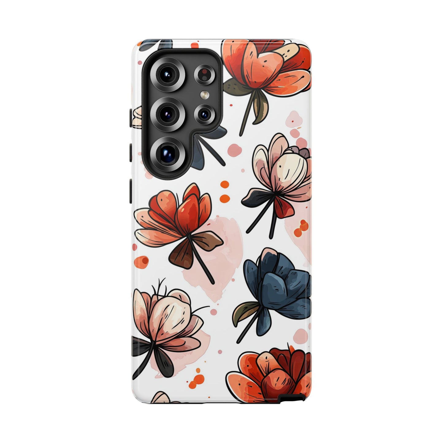 Bold Bloom Watercolor Floral Phone Case for iPhone, Samsung & Google Pixel | Artistic Flower Pattern