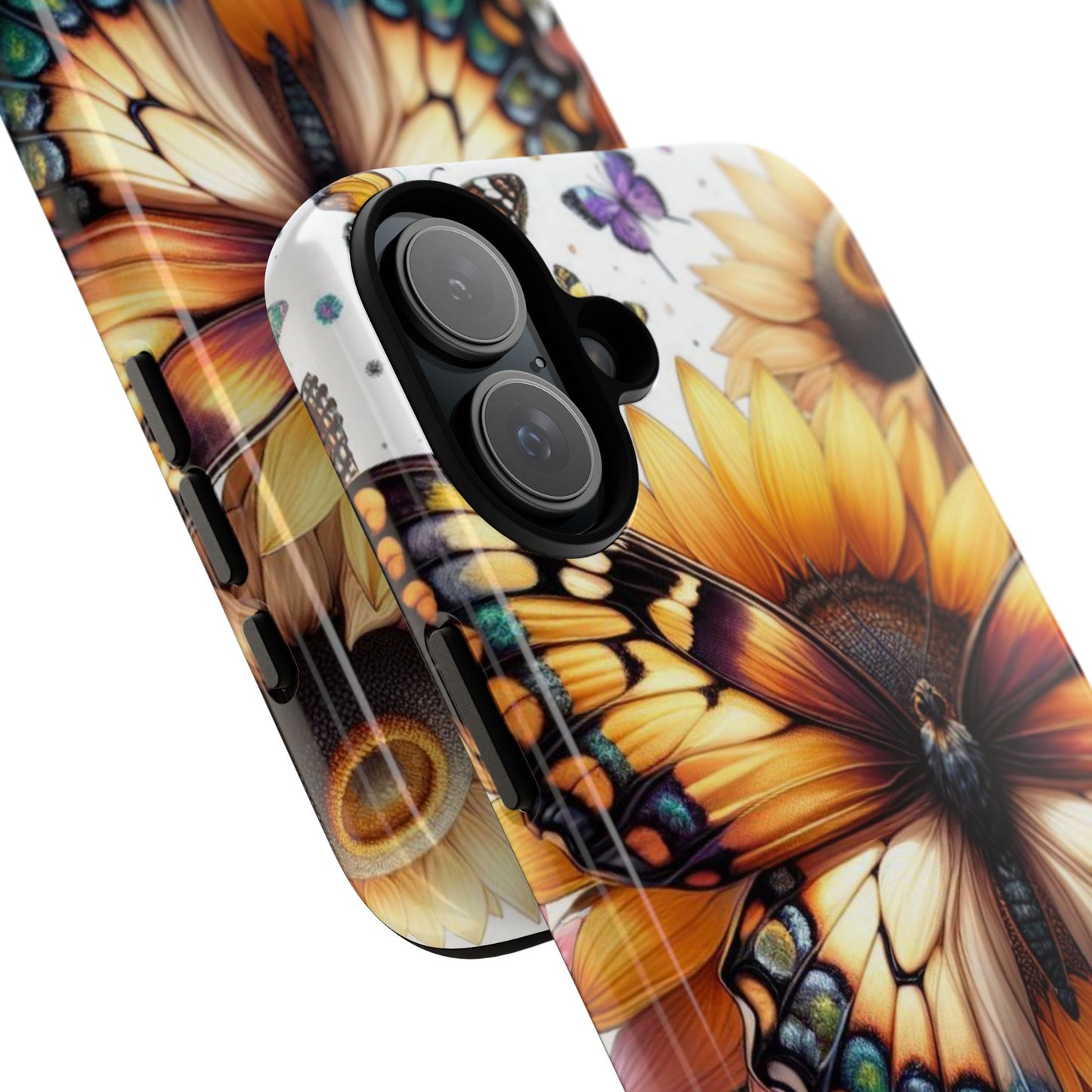 Golden Wings – Sunflower & Butterfly Wonderland Mobile Cover