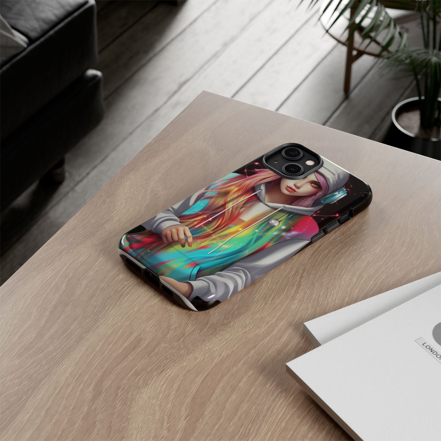 Anime Girl Phone Case - Cute Aesthetic Cover for iPhone, Samsung & Google Pixel, Girly Phone Case, Kawaii Phone Case, Anime Lover Gift