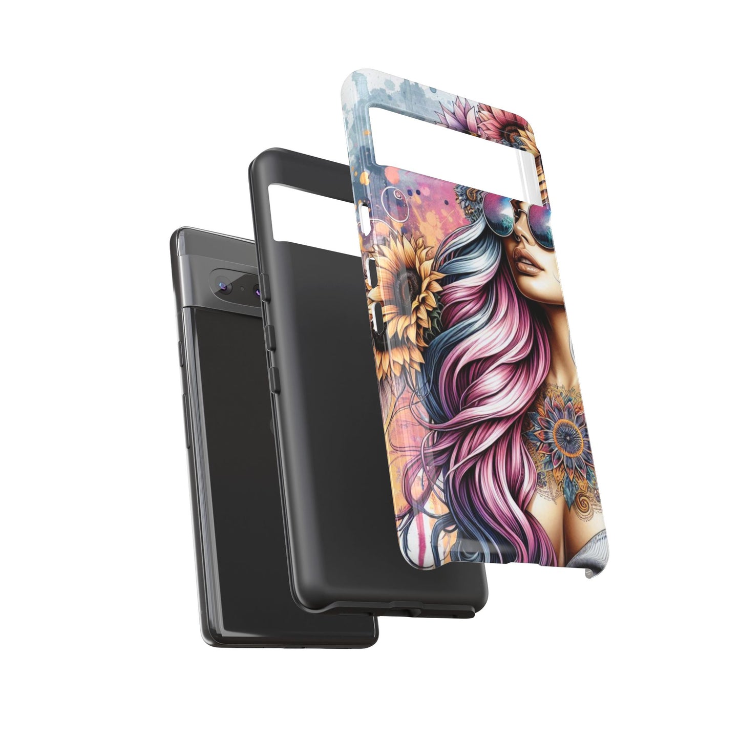 Bohemian Sunflower Queen – Retro Floral Fantasy Mobile Cover