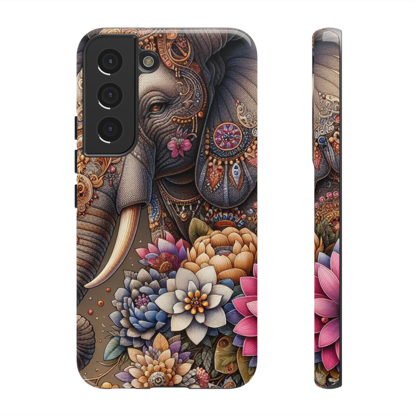 Royal Ornate Elephant Mobile Cover – Luxurious Bohemian Art