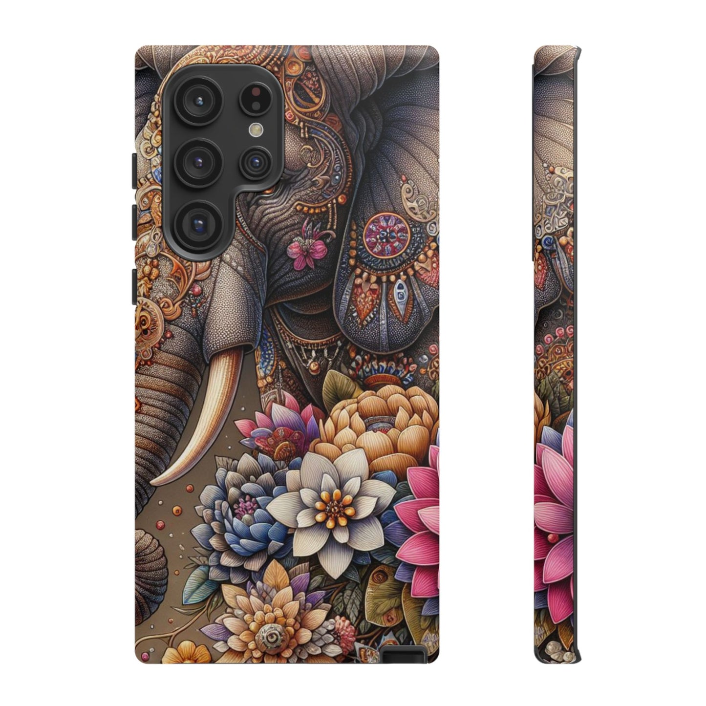 Royal Ornate Elephant Mobile Cover – Luxurious Bohemian Art