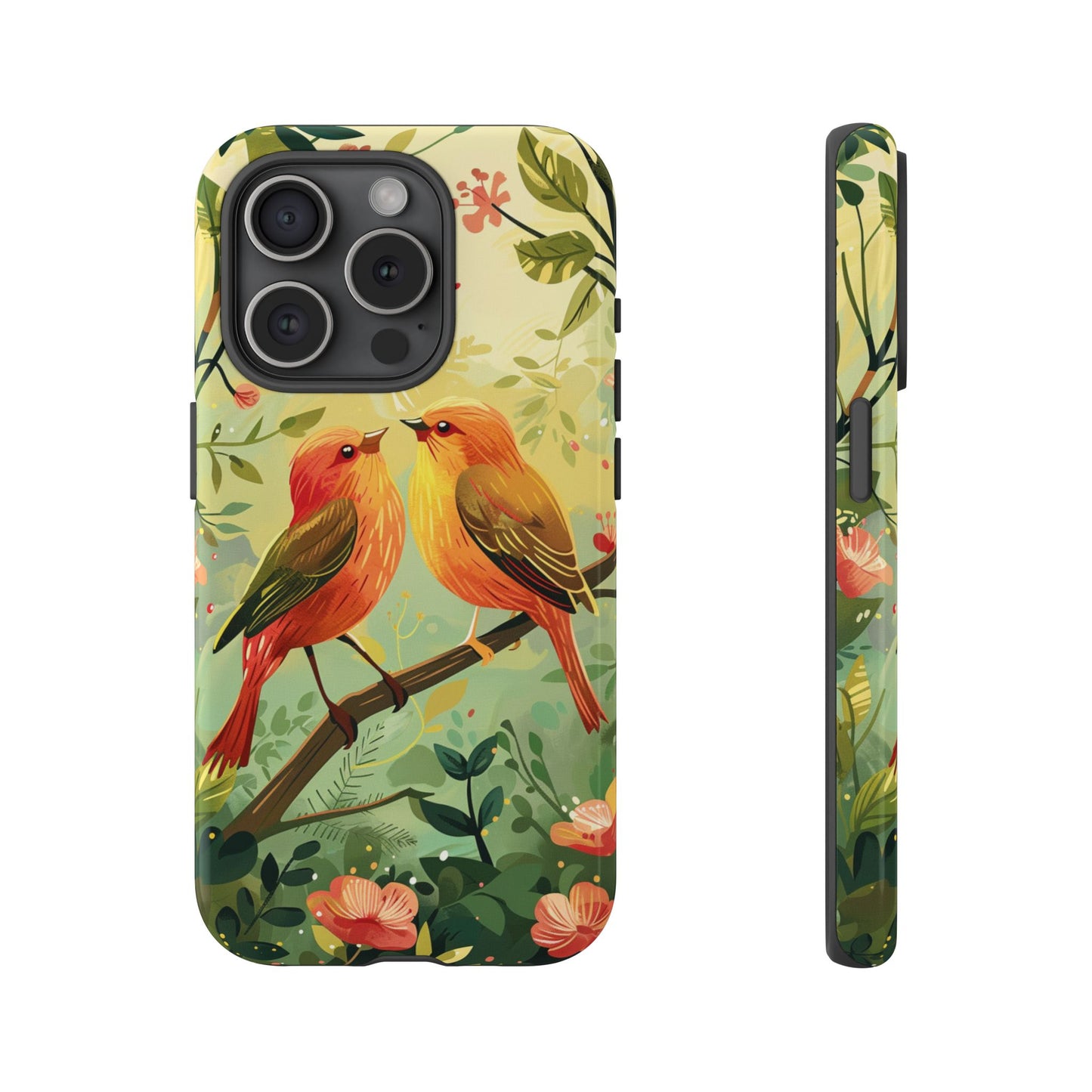 Floral Birds Phone Case β Elegant Nature-Inspired Design for iPhone, Samsung & Google Pixel