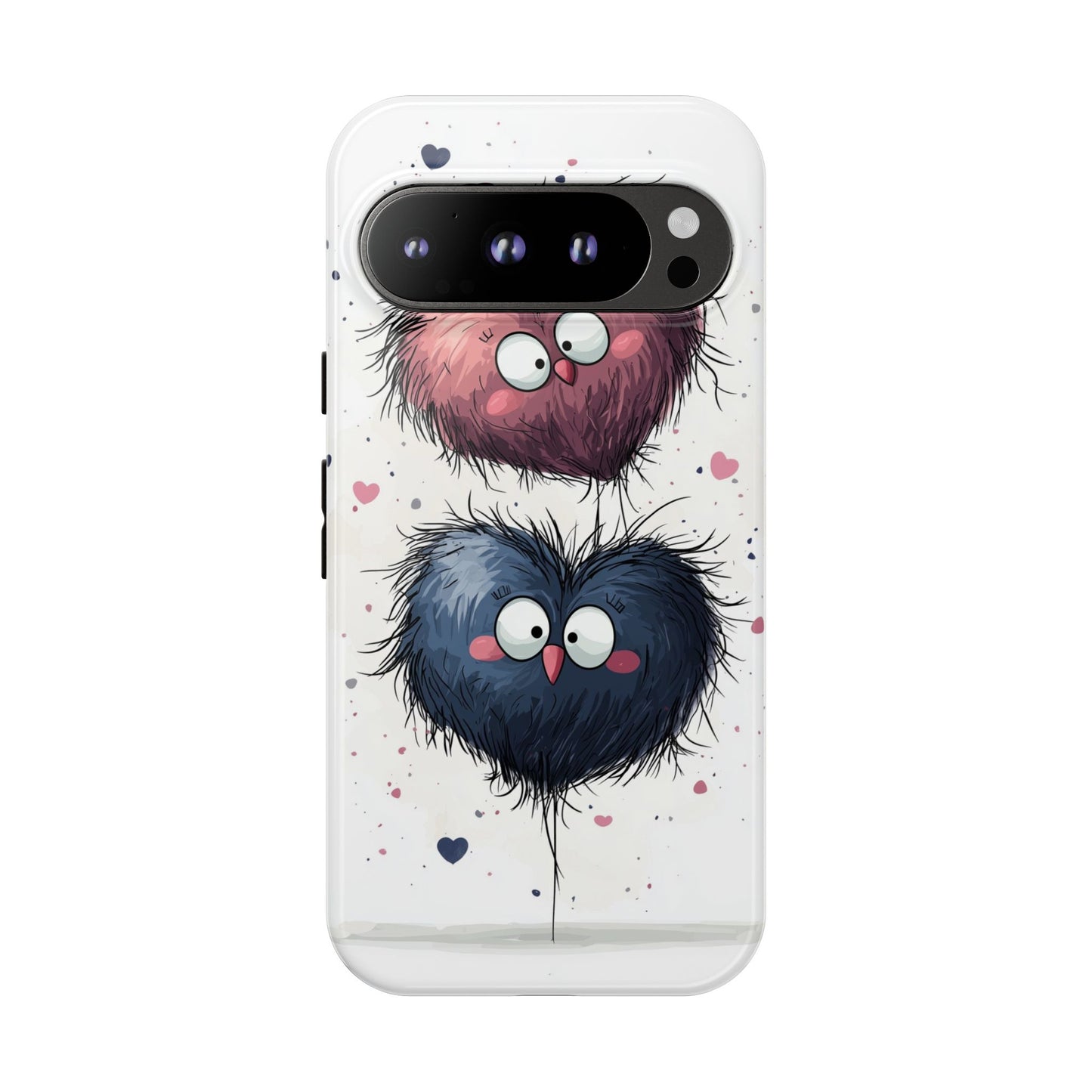 Fluffy Love Duo - Cute Anime Phone Case for iPhone, Samsung, Google Pixel