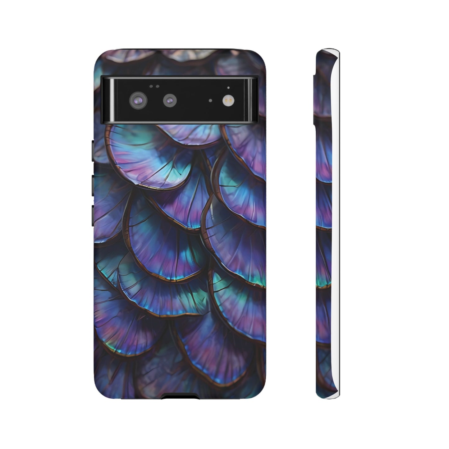 Abstract Macro Shot of Iridescent Butterfly Fish Scales Phone Case Design