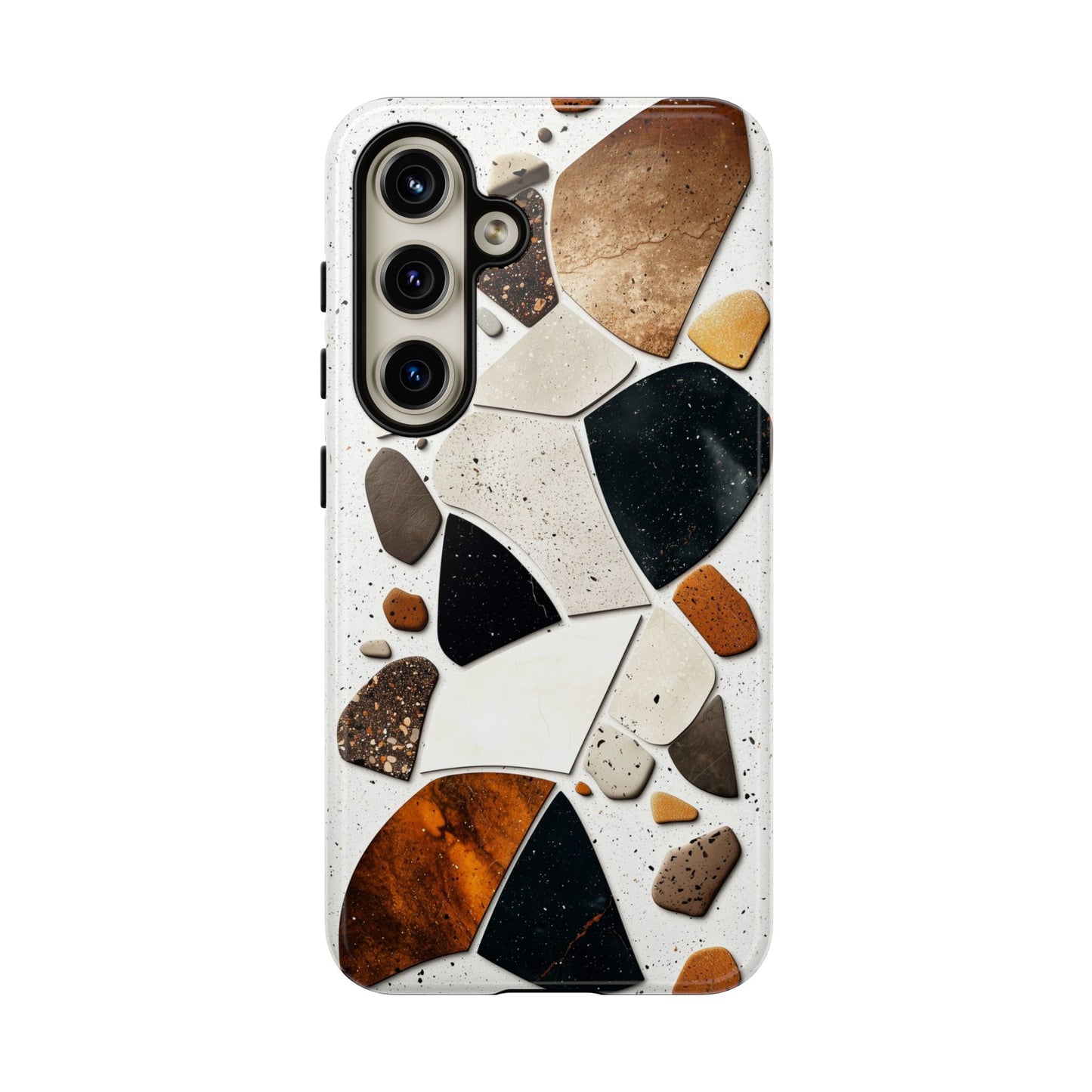 Earthy Terrazzo Abstract Phone Case β Natural & Bold for iPhone, google Pixel & Samsung