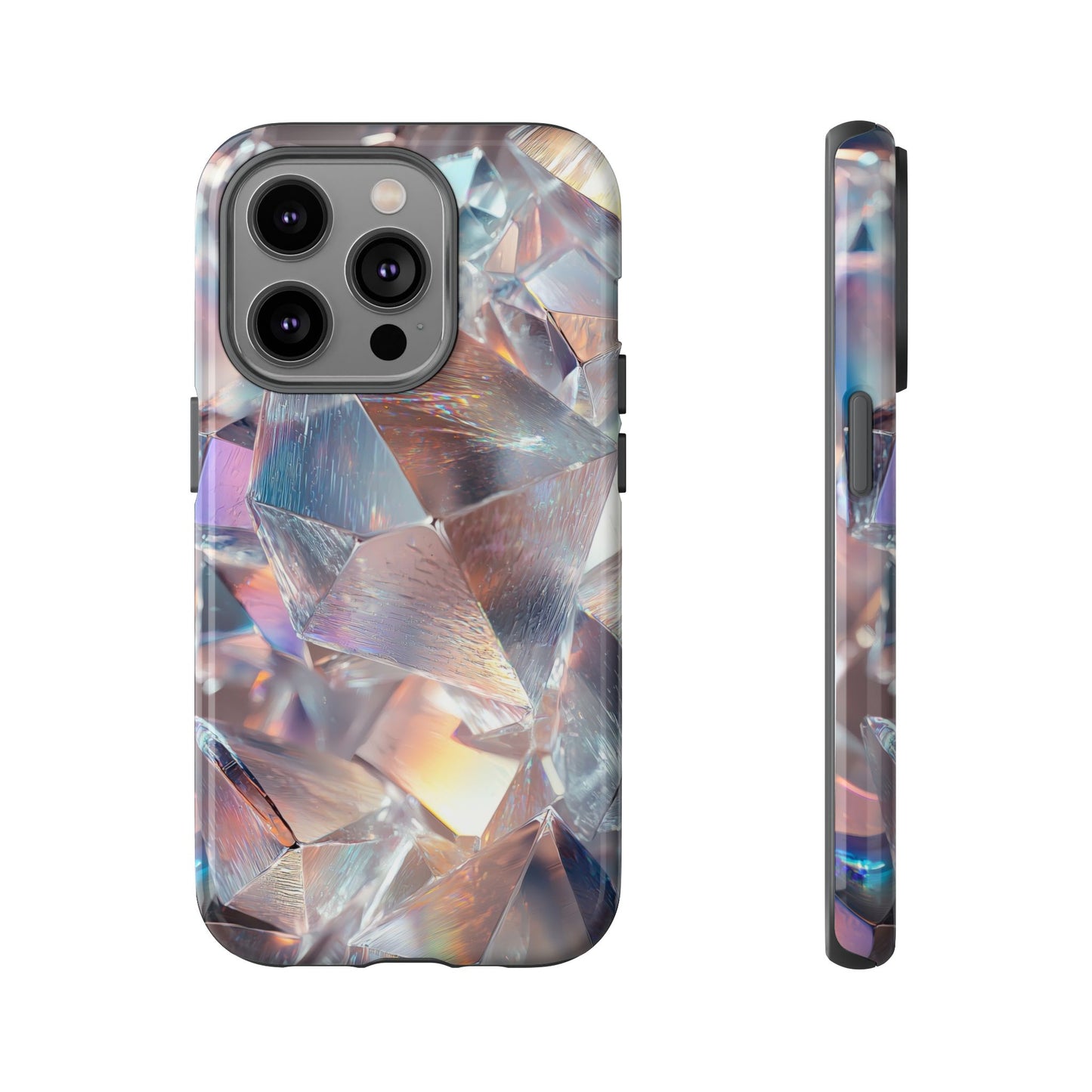 Iridescent Crystal Matching Couple Phone Case – Shimmer & Shine for iPhone, Samsung & Google Pixel