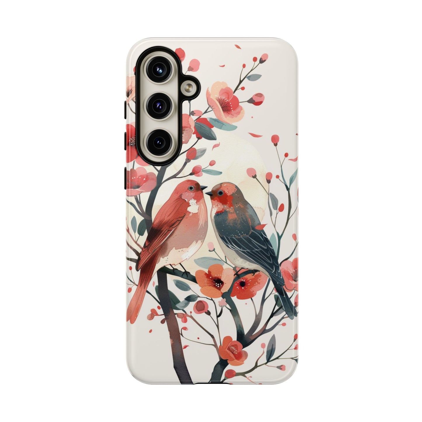 Floral Birds Phone Case β Elegant Nature-Inspired Design for iPhone, Samsung & Google Pixel