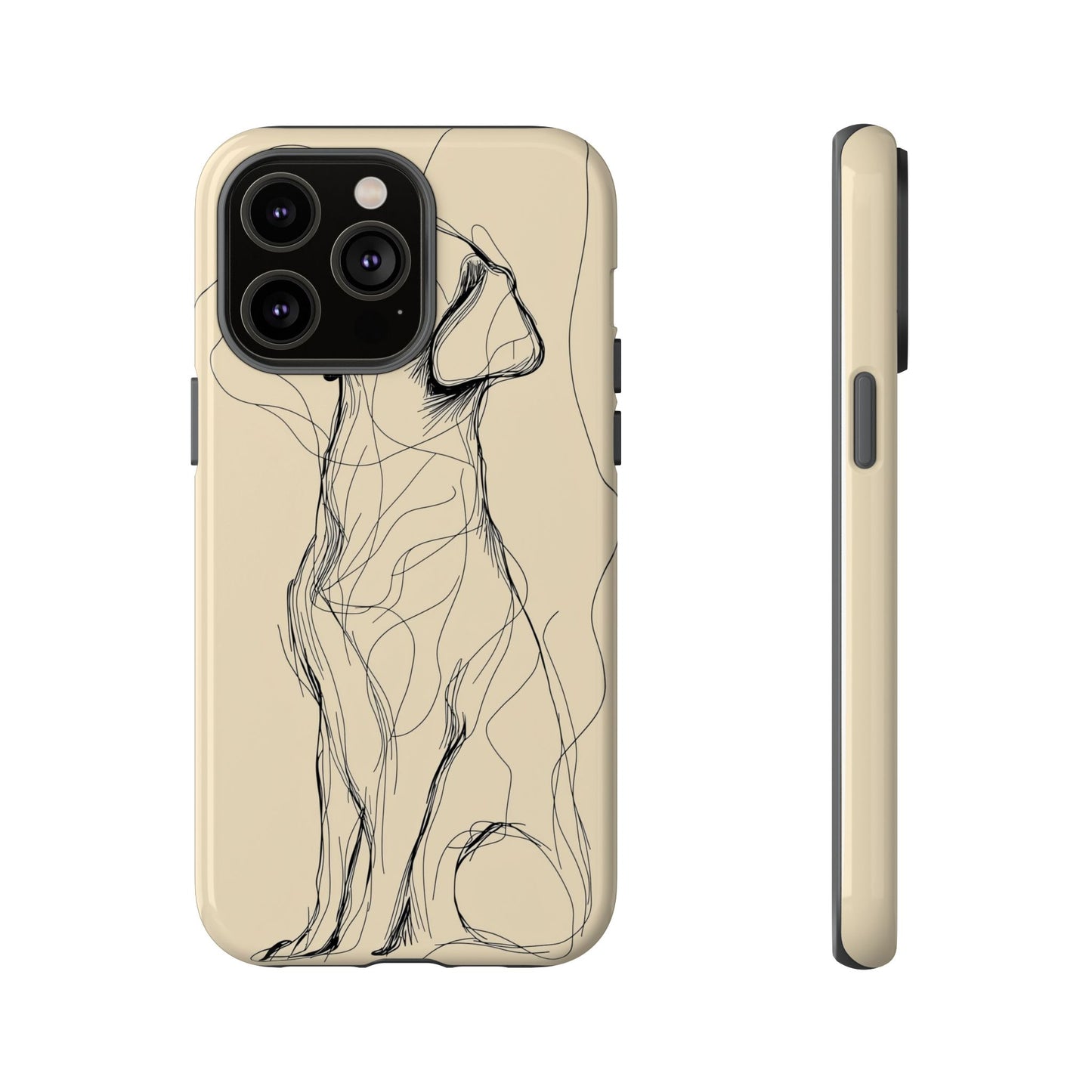 Loyal Lines: Abstract Dog Sketch Phone Case for iPhone, Samsung & Pixel