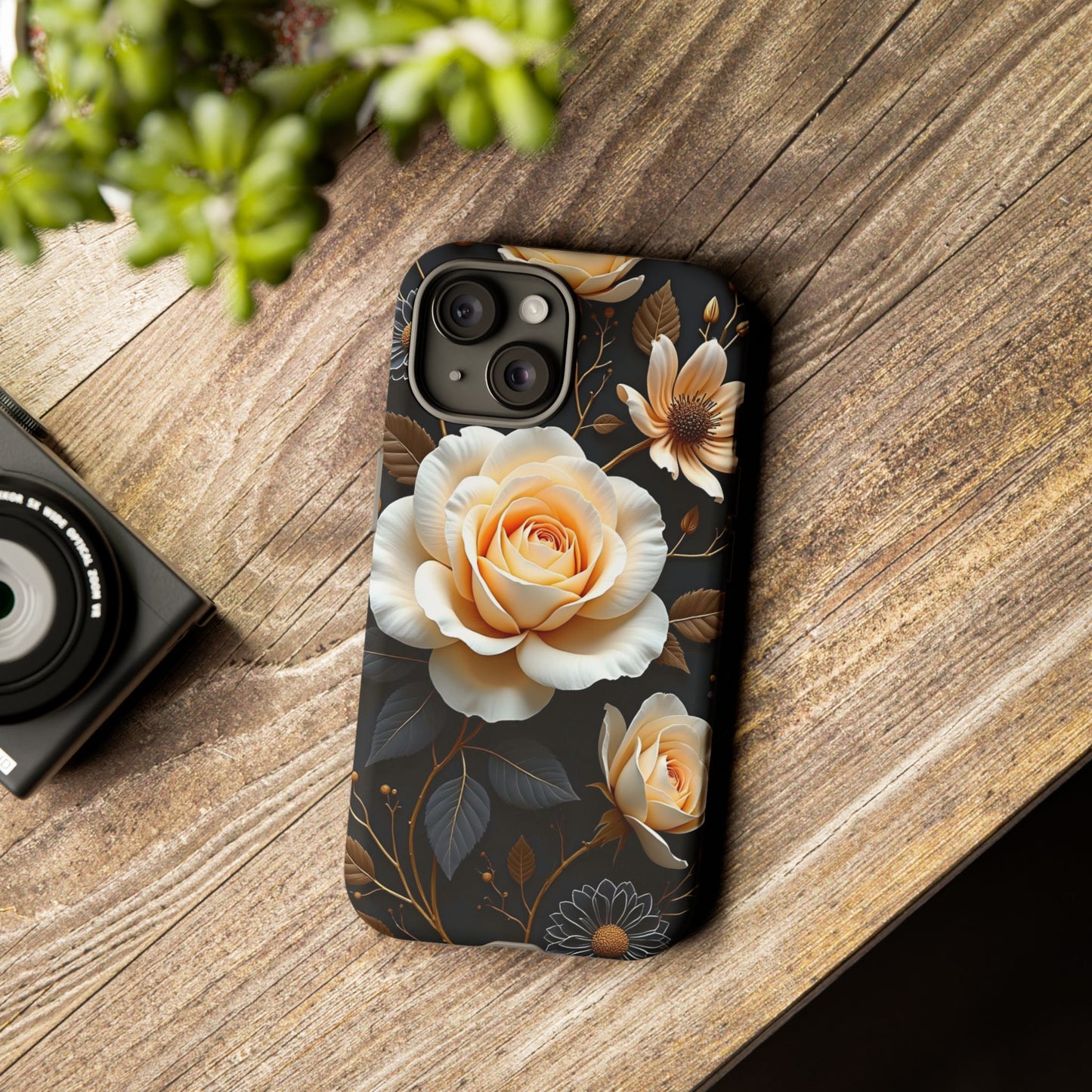 Elegant 3D Floral Design, Botanical Phone Case design for Iphone.
