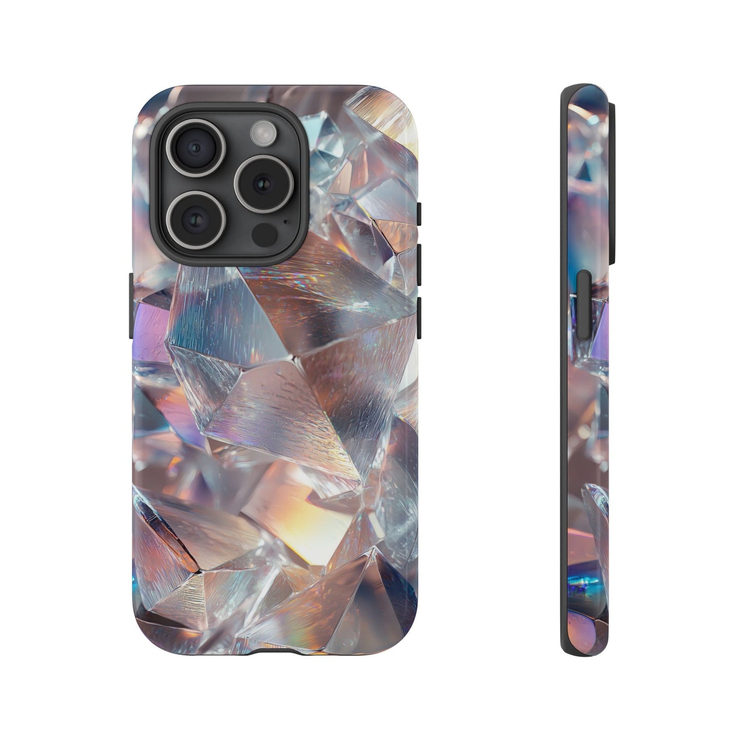 Iridescent Crystal Matching Couple Phone Case – Shimmer & Shine for iPhone, Samsung & Google Pixel