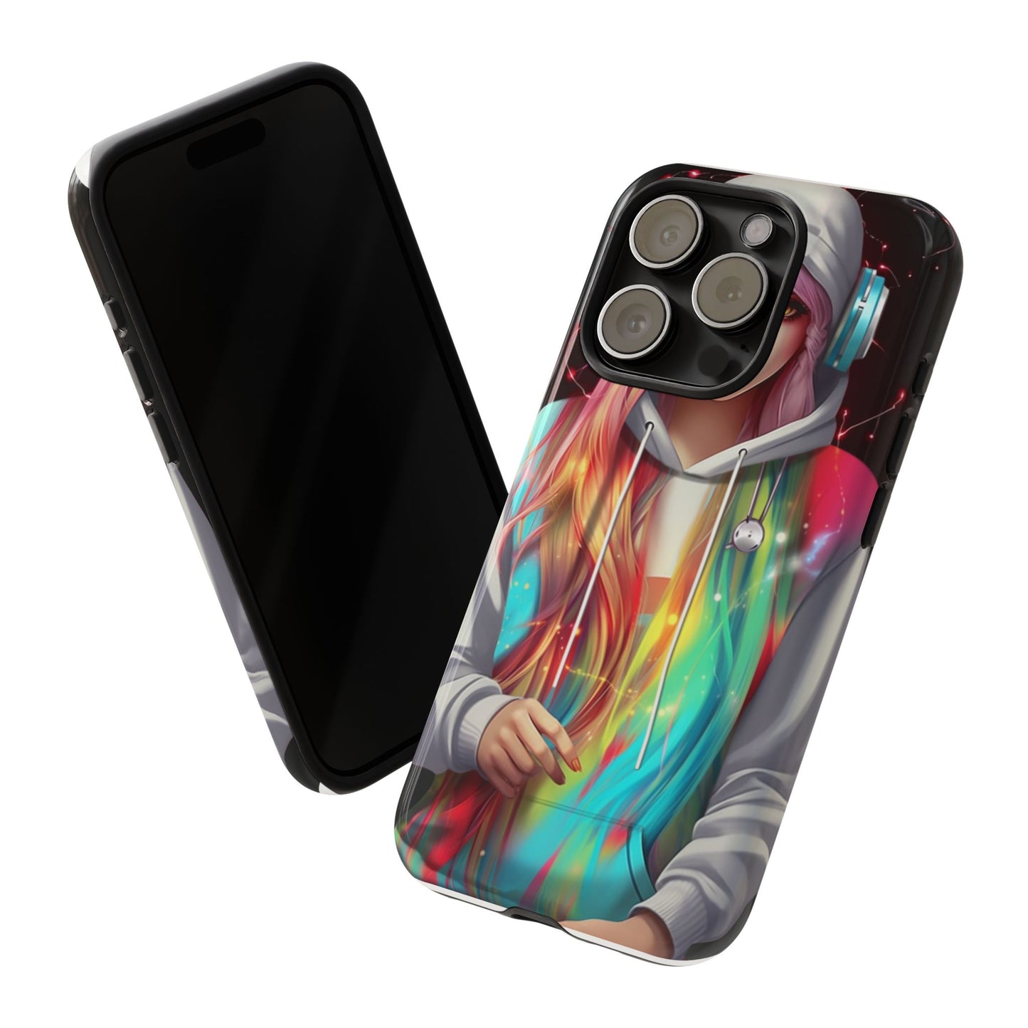 Anime Girl Phone Case - Cute Aesthetic Cover for iPhone, Samsung & Google Pixel, Girly Phone Case, Kawaii Phone Case, Anime Lover Gift