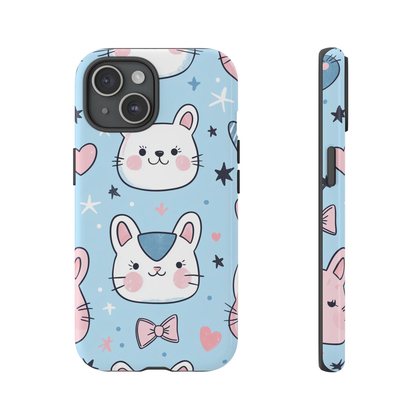 Kawaii Kitty Love Anime Phone Case for iPhone, Samsung, Google Pixel