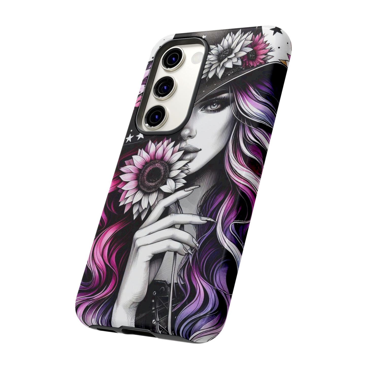 Mystic Bloom – Enchanted Witch & Floral Elegance Mobile Cover