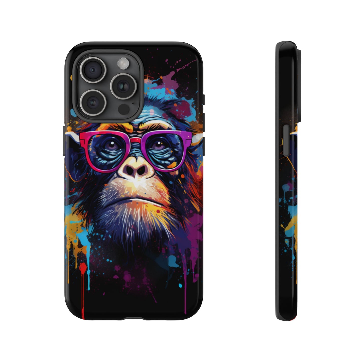 Grafitti Monkey Print Phone Case - iPhone, Samsung & Google Pixel Cover - Artistic Phone Case, Animal Lover Gift