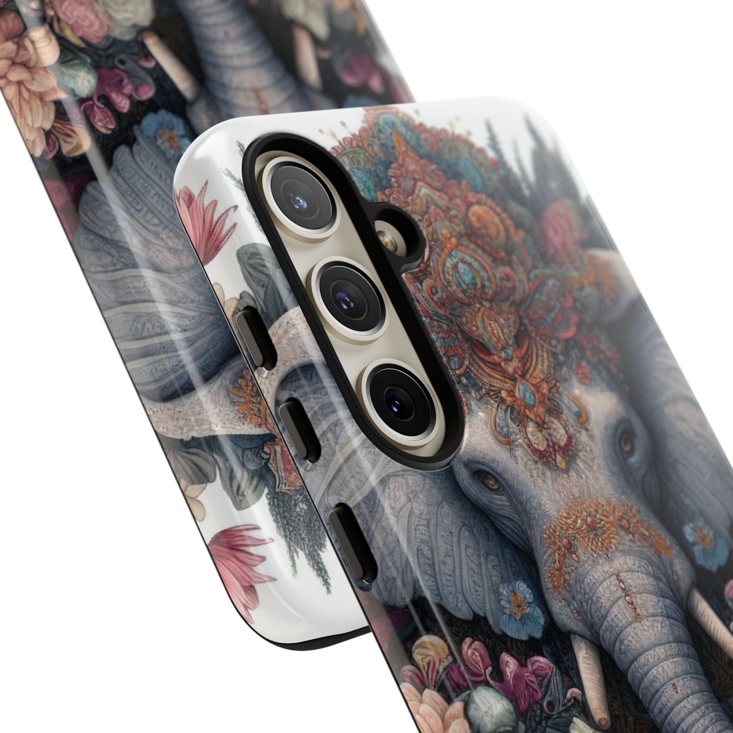Regal Ornate Elephant Mobile Cover – Majestic Bohemian Art