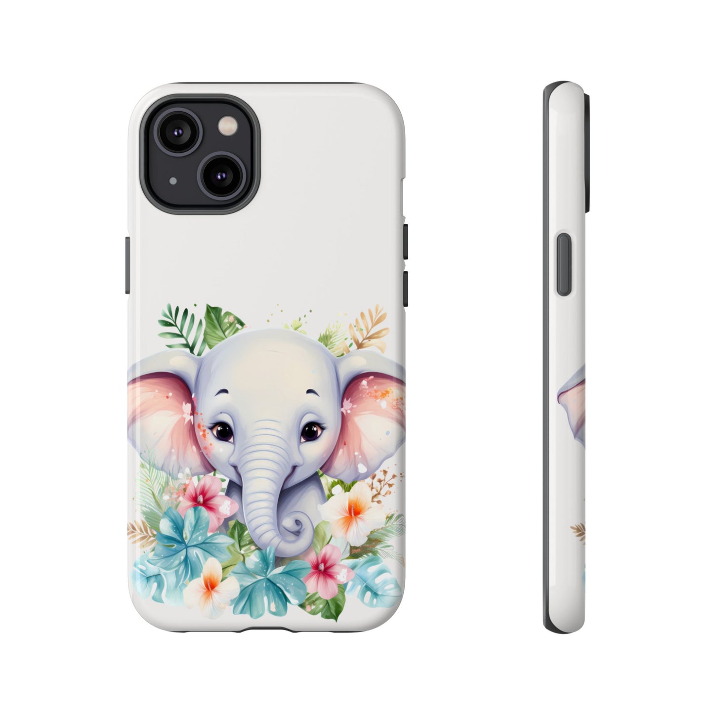 Adorable Baby Elephant Mobile Cover – Floral Fantasy Art