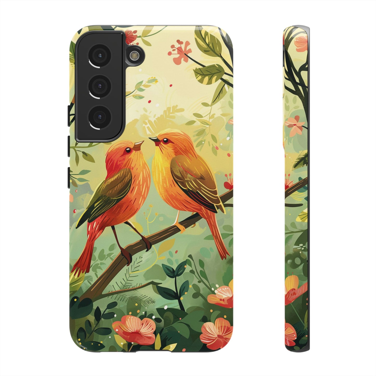 Floral Birds Phone Case β Elegant Nature-Inspired Design for iPhone, Samsung & Google Pixel