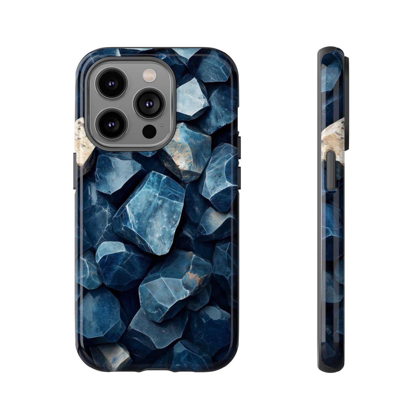 Mystic Blue Crystals Print Phone Case for iPhone, Google Pixel, Samsung