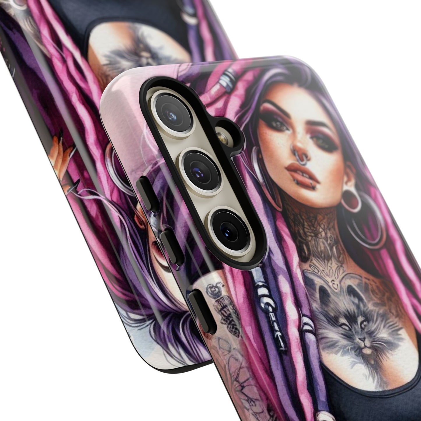 Tattooed Rebel – Gothic Cat Spirit Mobile Cover