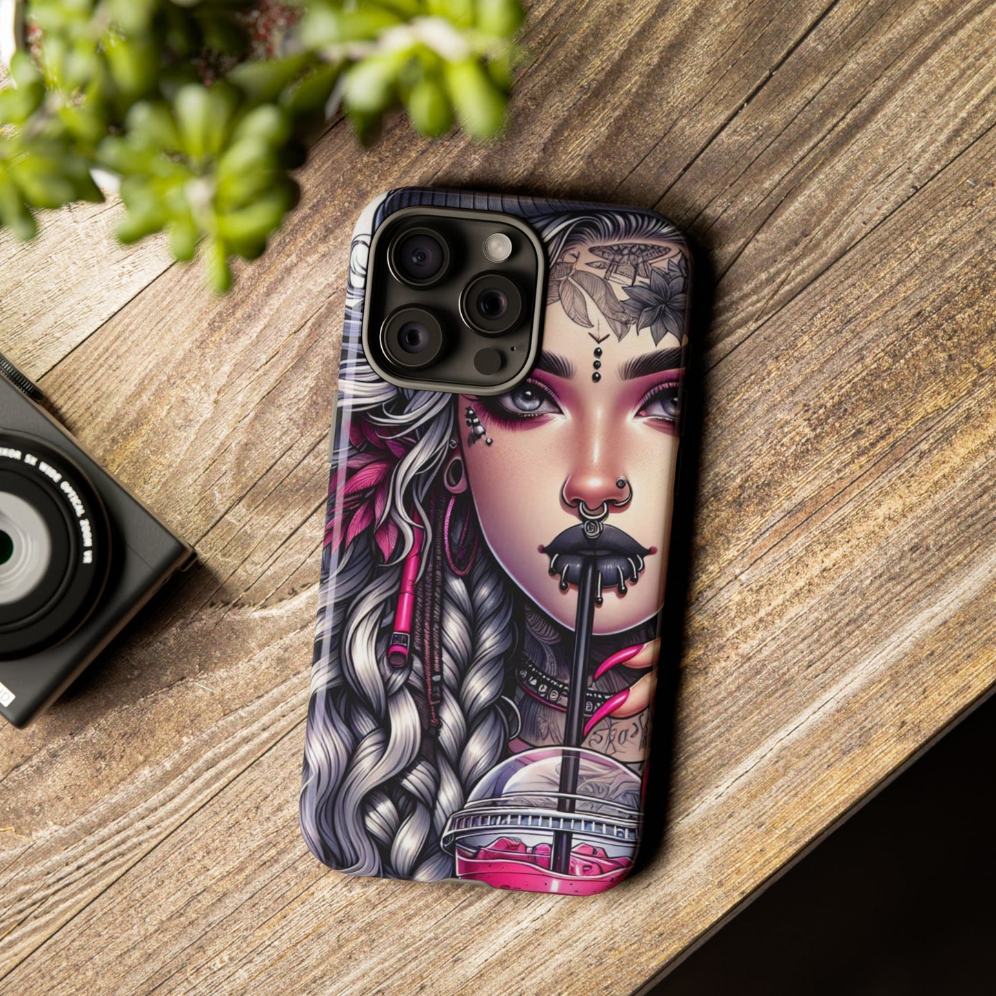 Icy Rebel – Silver Dreads & Edgy Street Chic Mobile Cover