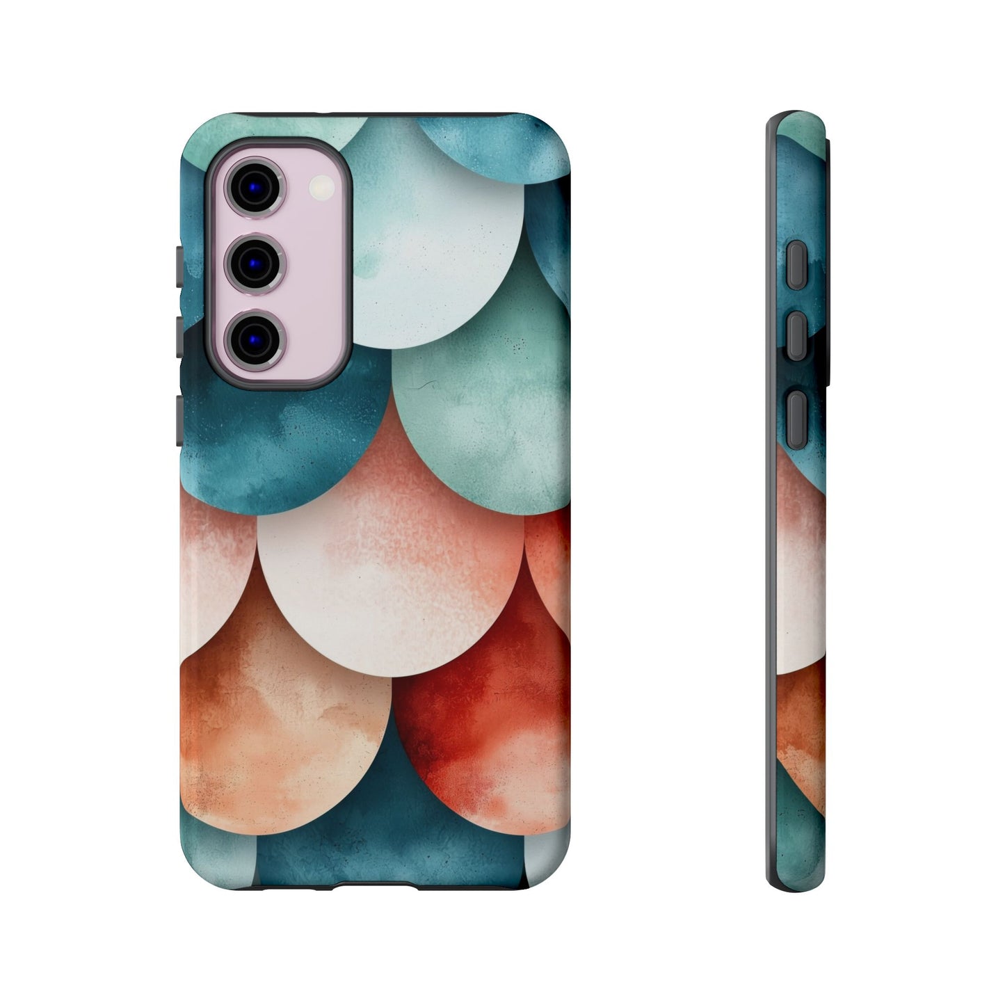 Pastel Scales – Elegant Watercolor Fish Scale Phone Case for iPhone, Pixel & Samsung