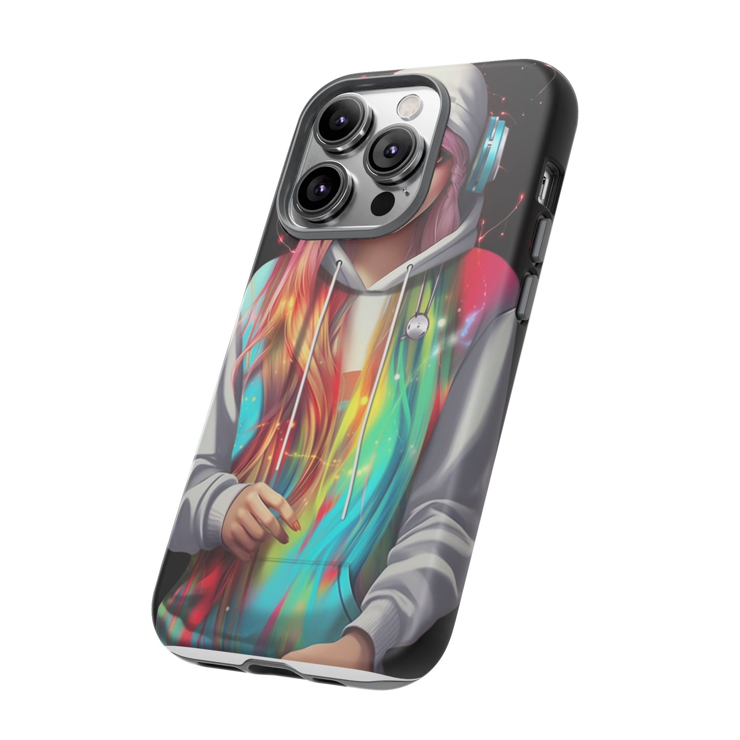 Anime Girl Phone Case - Cute Aesthetic Cover for iPhone, Samsung & Google Pixel, Girly Phone Case, Kawaii Phone Case, Anime Lover Gift