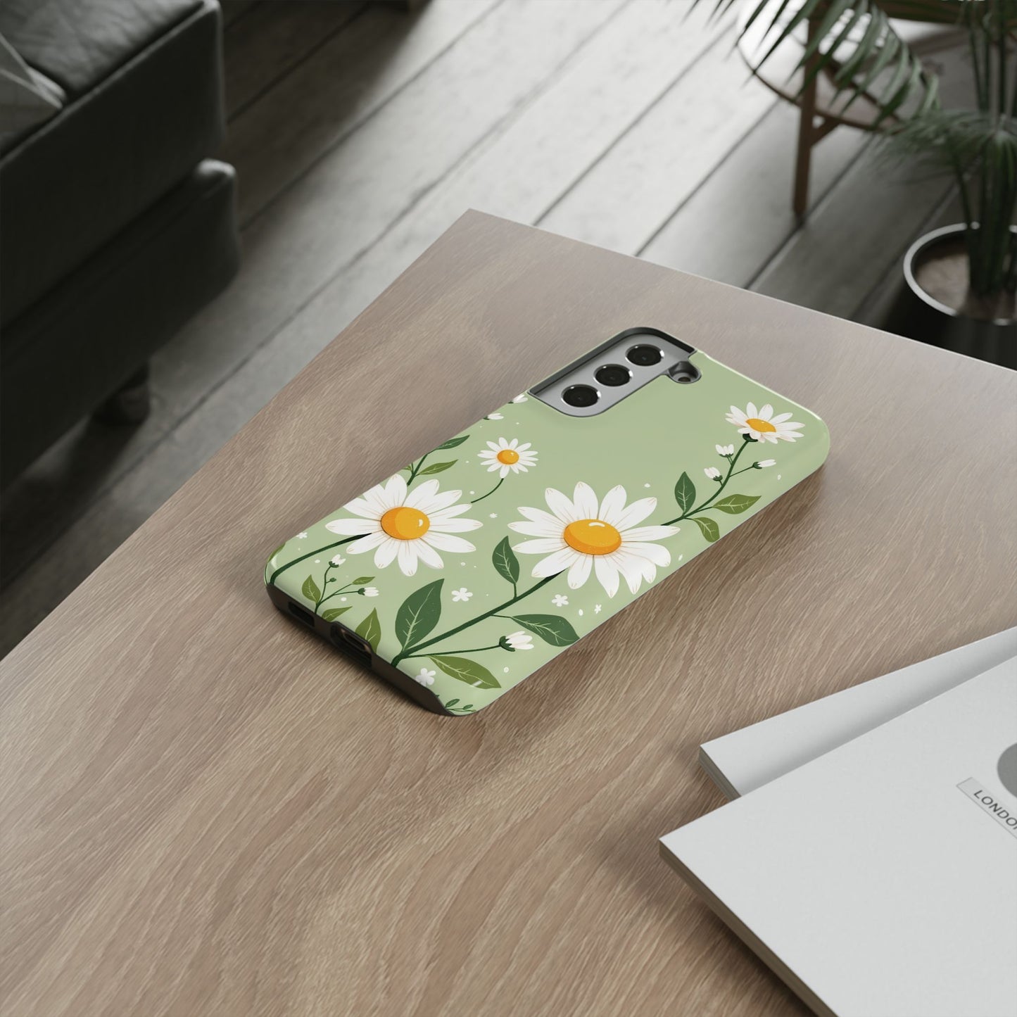 Green Floral Case, Daisy Pattern Design, Iphone Case Design, Perfect Gift For Her