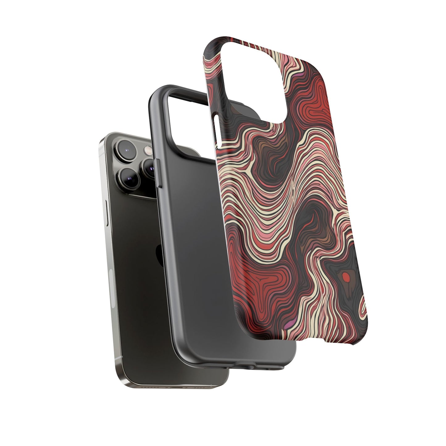 Abstract wavy illusion with swirling lines | Pattern Design